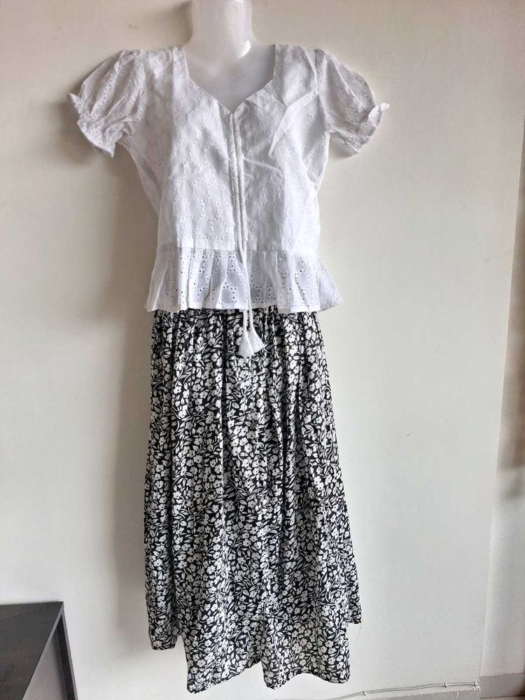 Floral Top &amp; Skirt Set