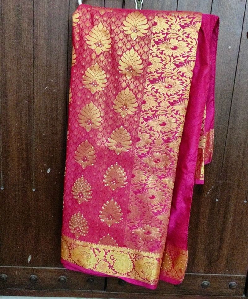 Beautiful Benaras Stone Work Saree