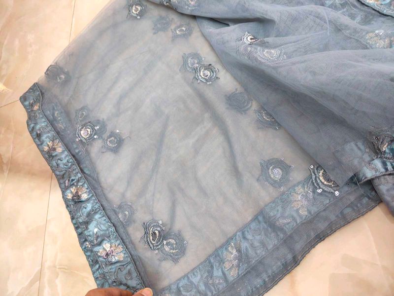 Grey Lehenga /Choli With Grand Sequence Work