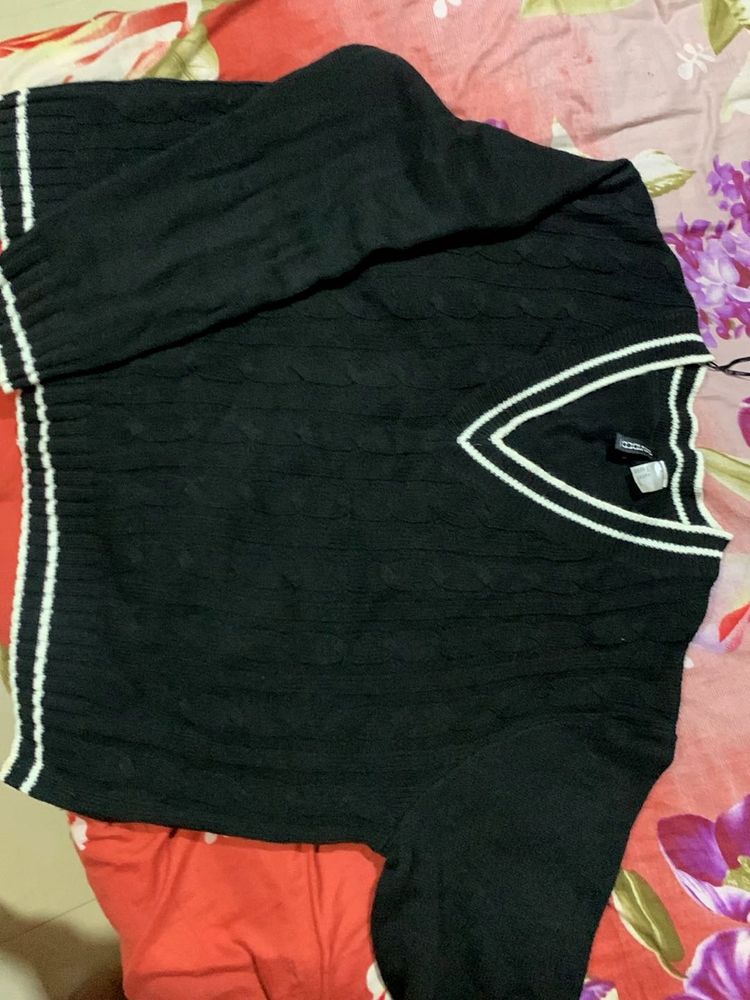 V-Neck Knit Sweater