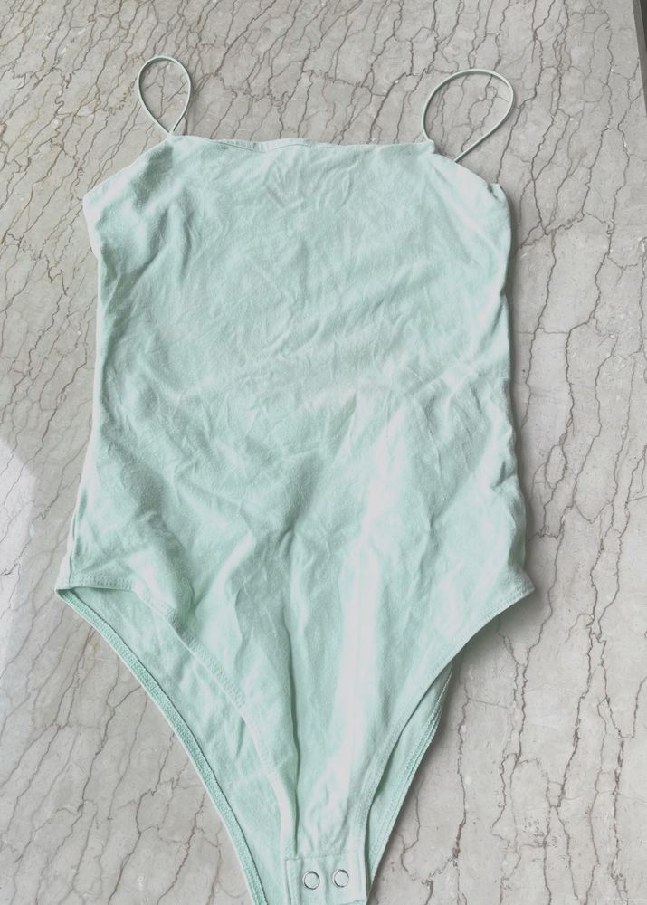 Mint Green Spaghetti Strap Bodysuit