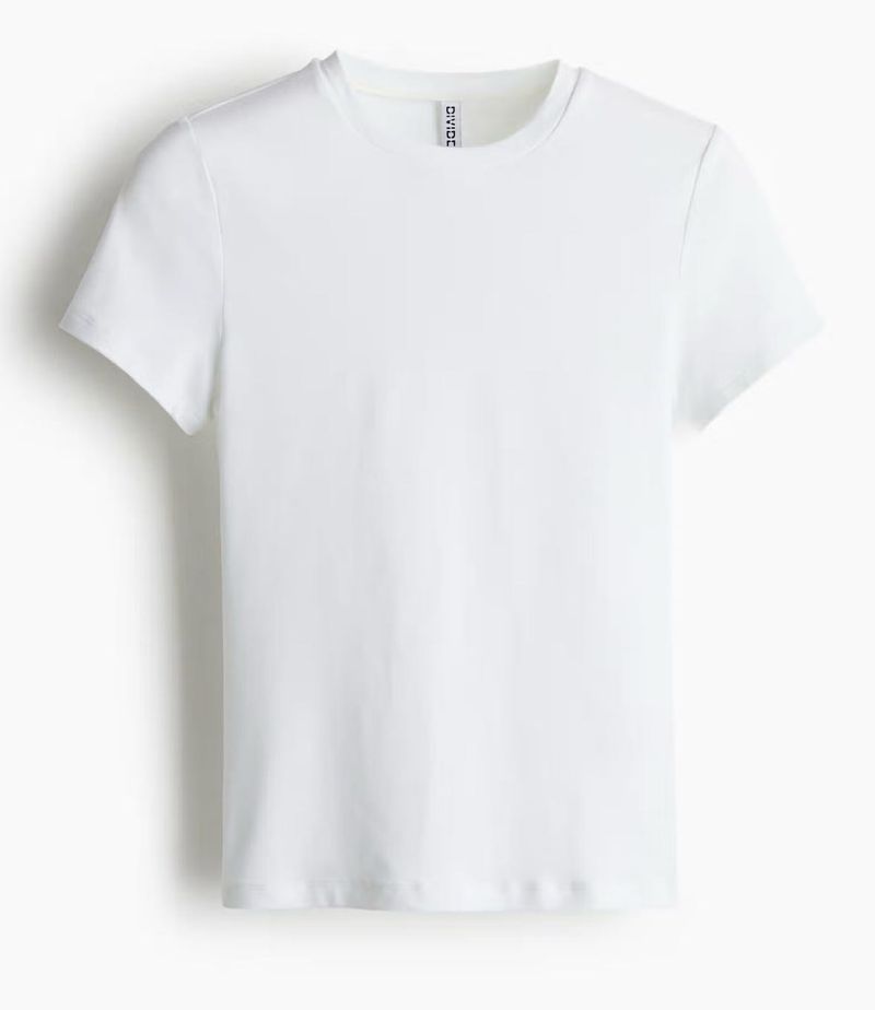 White H&amp;M Basic T-Shirt