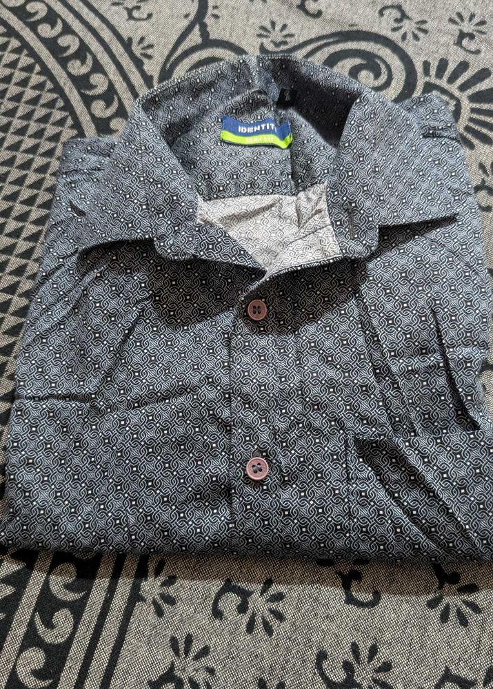 Grey Semi Formal Shirt For Men