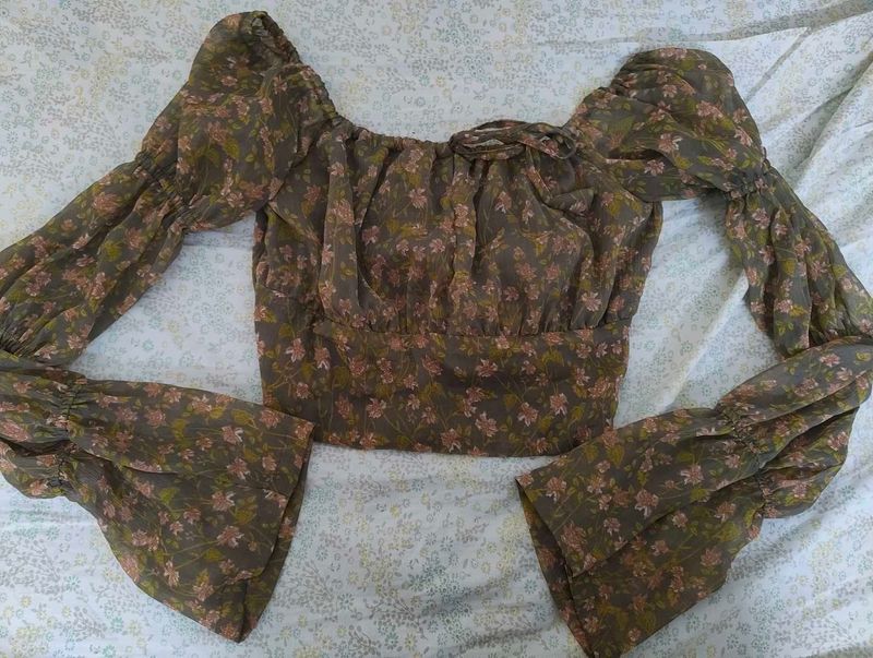 BASATA ruched cropped top