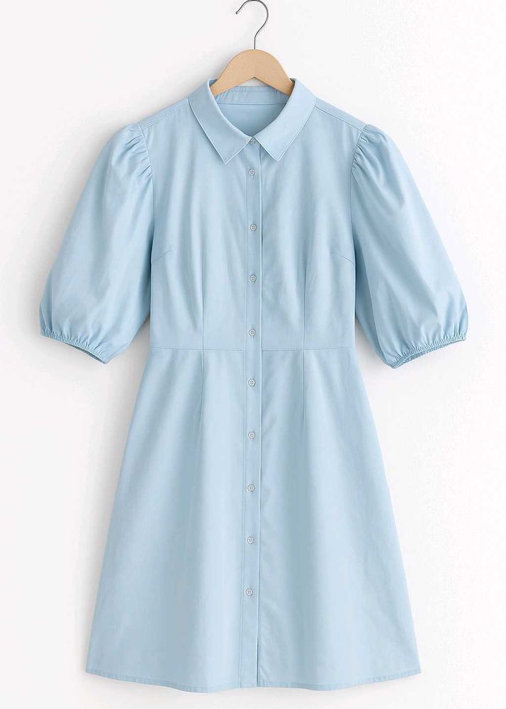 Blue Shirt Dress