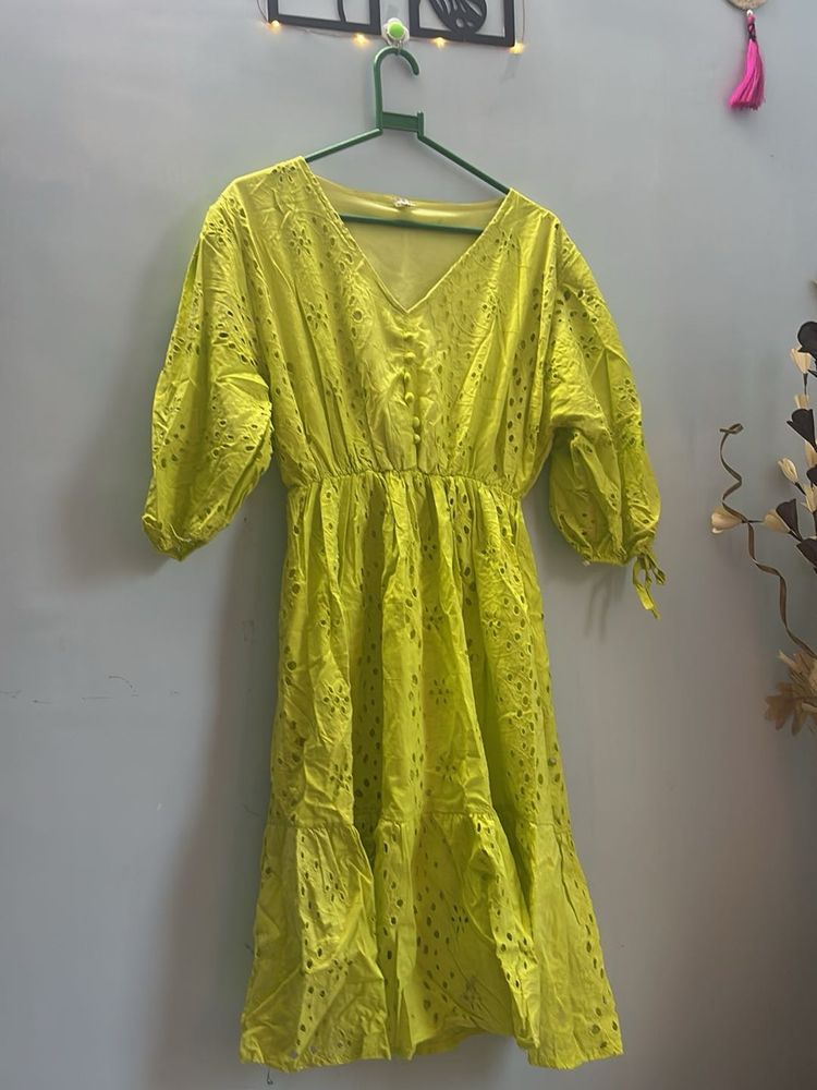 Neon Cut-Out Dress