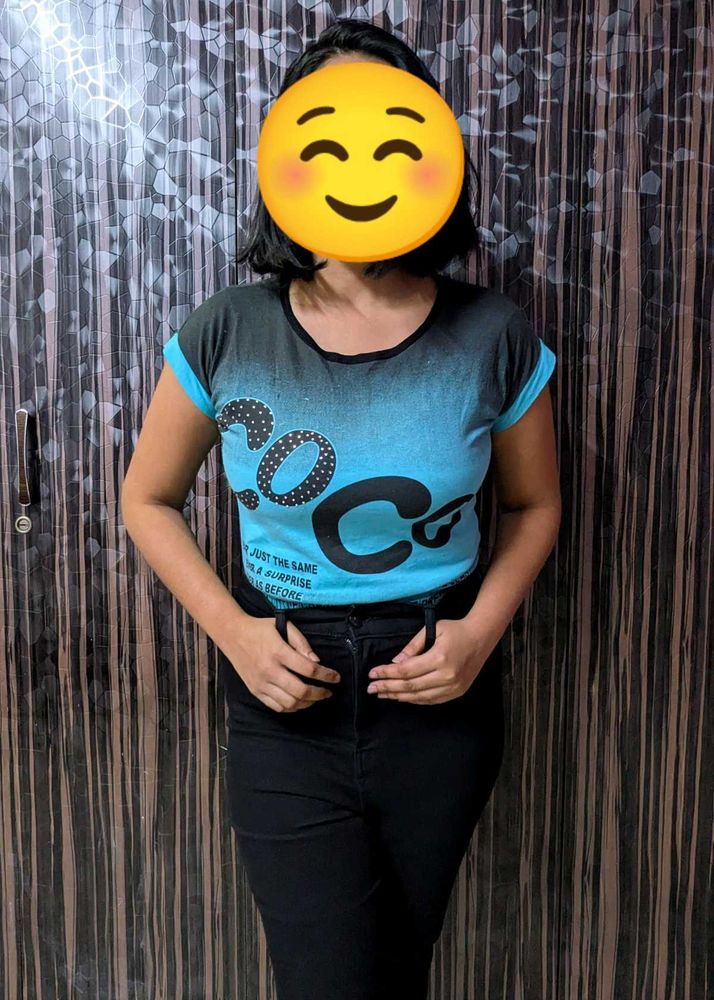 Stylish Blue Graphic Tee