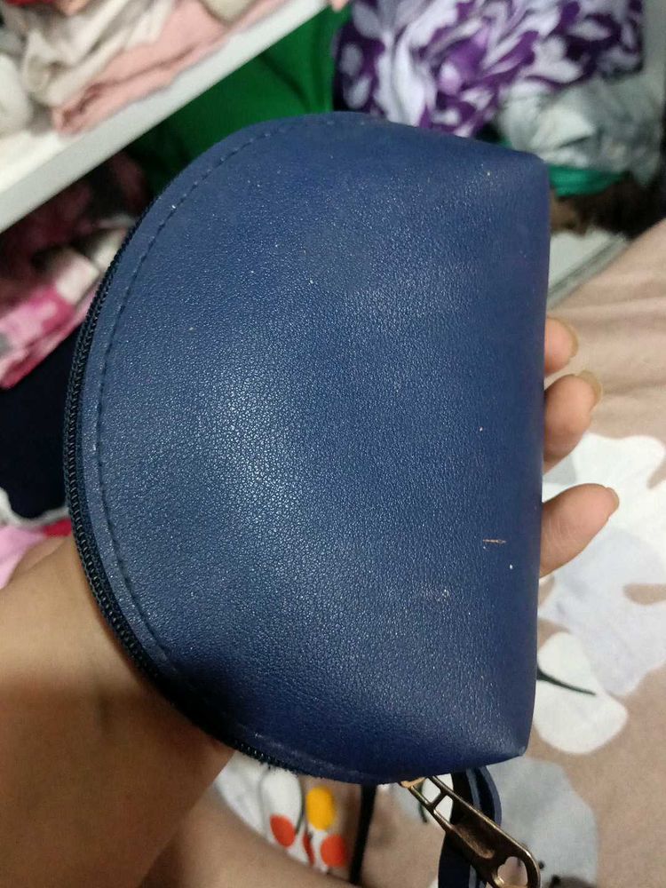 Navy Blue Small Pouch