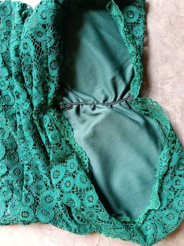 Emerald Green Lace Dress