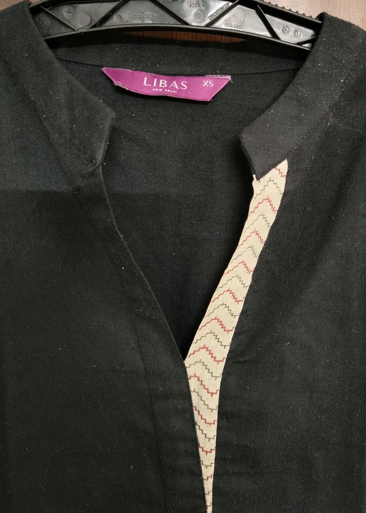 Cotton Black Kurta