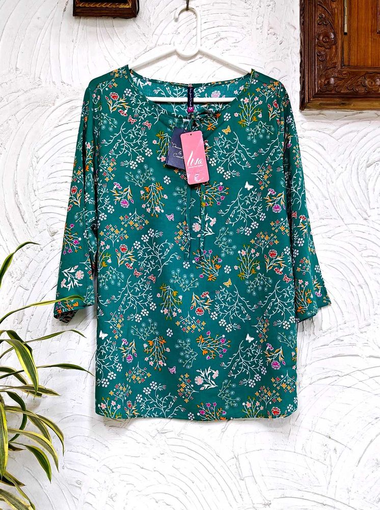 🌿 Emrald (Sea Green) Beautiful Tunic
