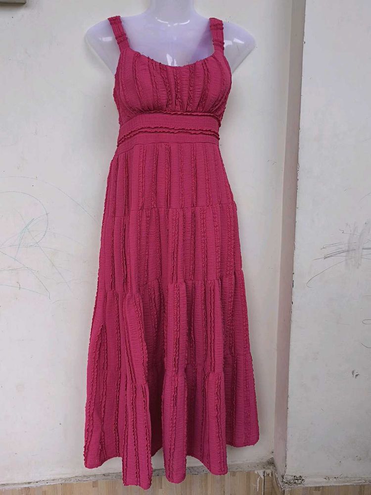 Pink Tiered Maxi Dress