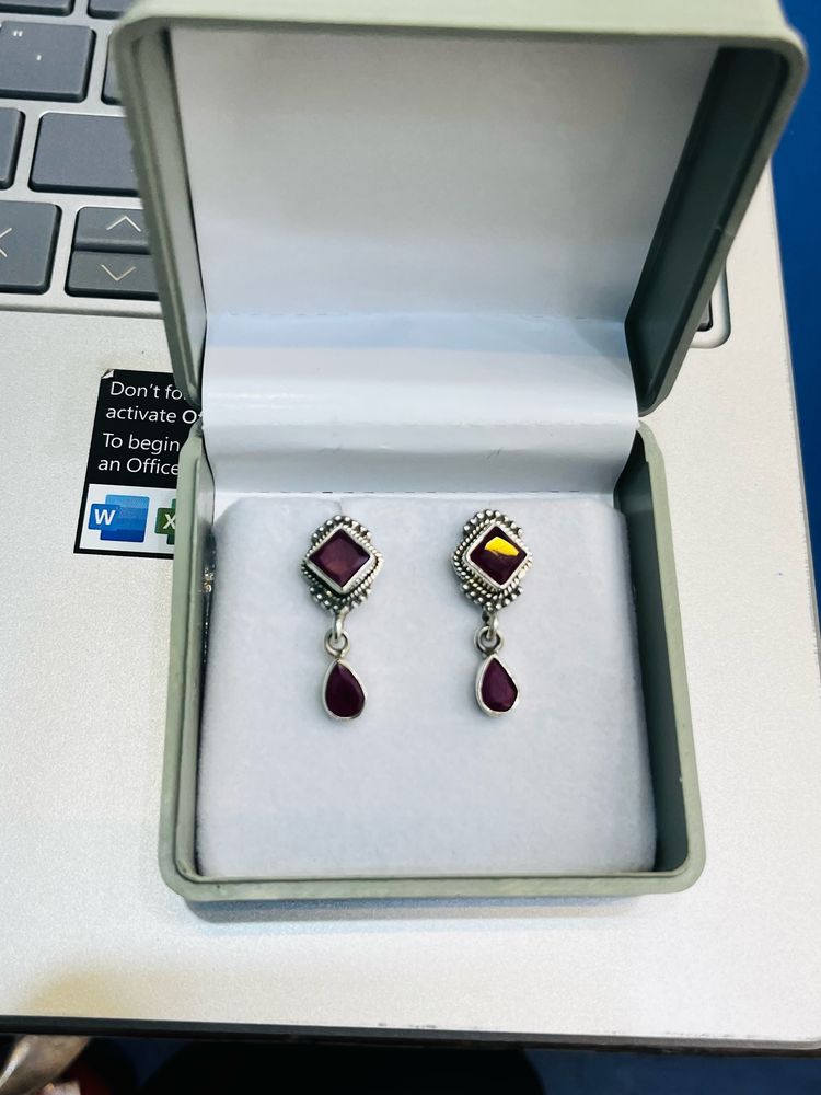 pure silver earrings 925✅