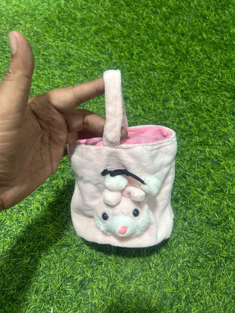 Pink Bunny Plush Mini Bag