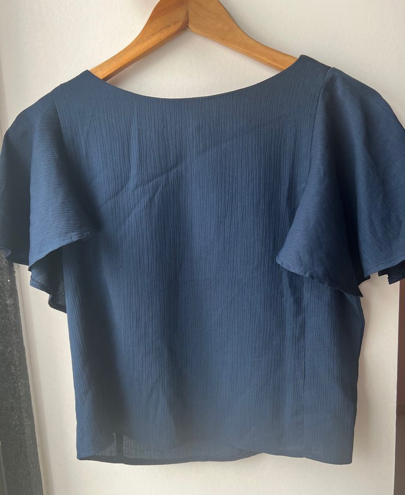 Blue Top With Bella Sleeves