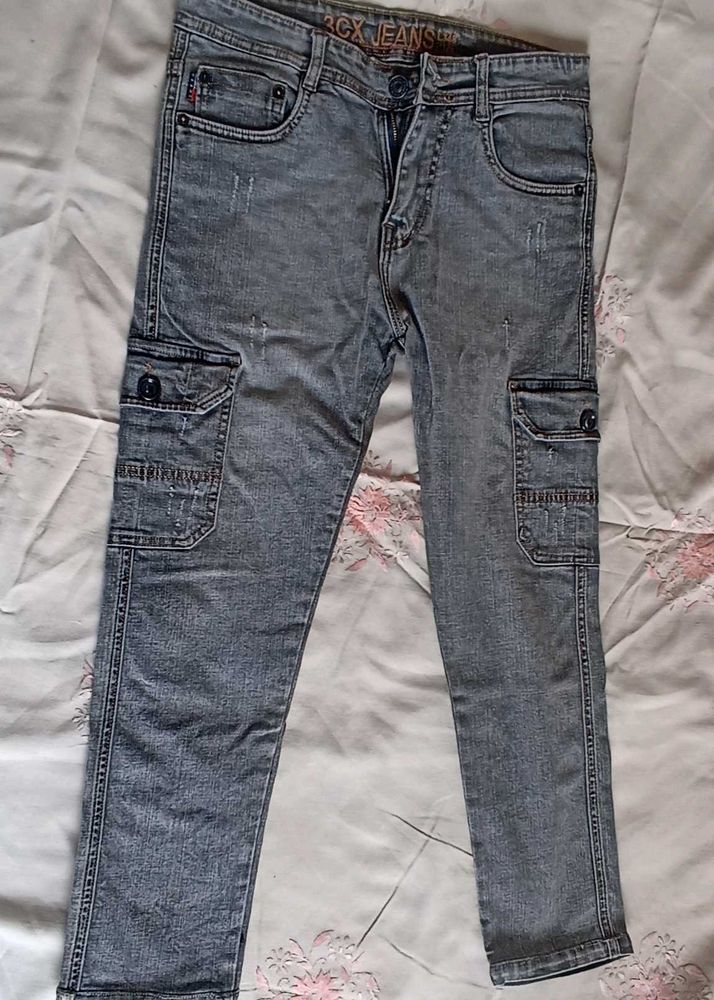 Stylish Denim Cargo Jeans