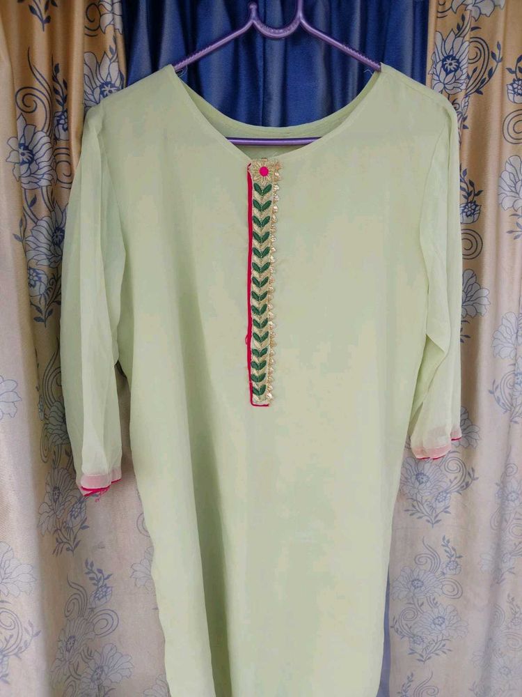 New Elegant Green Kurta Set