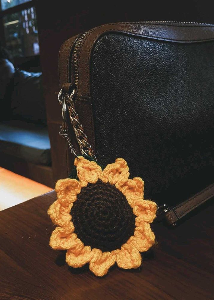 Sunflower Charm Keychain
