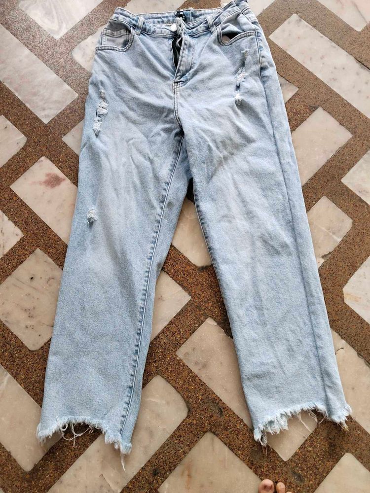 Light Wash Distressed Jeans