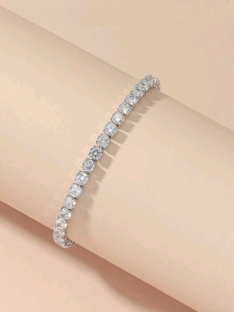 Sparkling Silver Tennis Bracelet