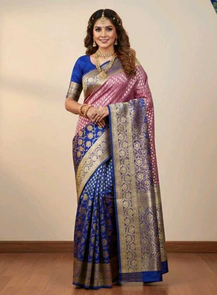 Luxurious Teal Blue Saree