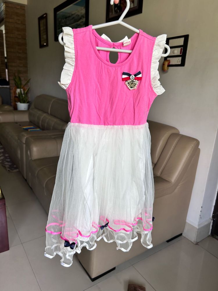 Cute Pink &amp; White Dress