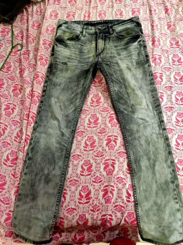 Acid Wash Denim Jeans