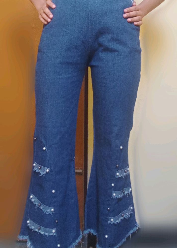 Blue Denim Bootcut Jeans