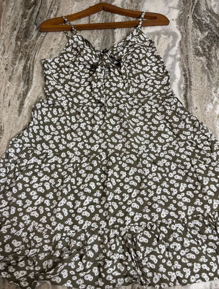 Floral Print Tie-Front Sundress