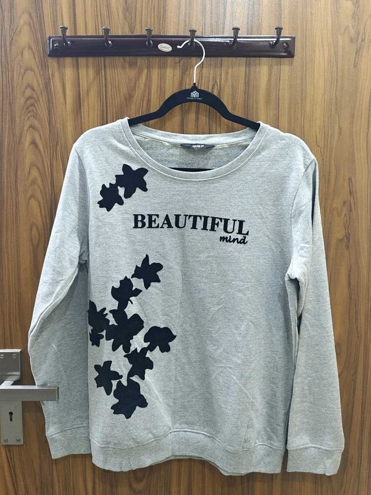 Max Women Grey Sweatshirt