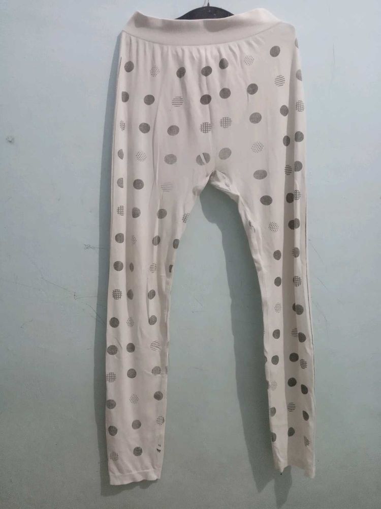 White Polka Dot Leggings
