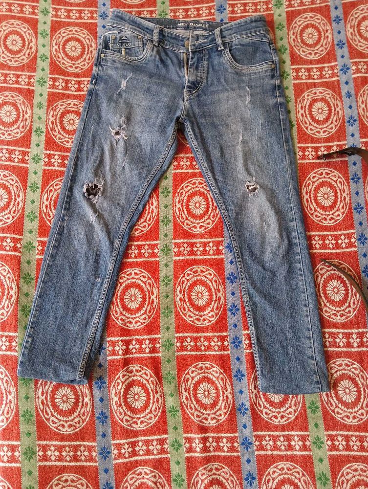 Distressed Denim Jeans