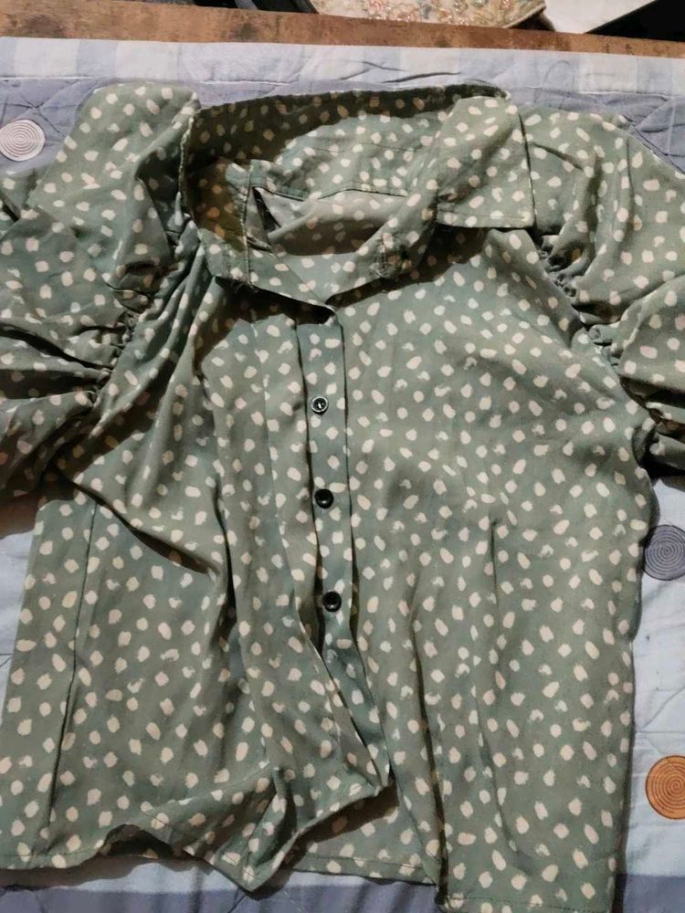 Cute Polka Dot Blouse