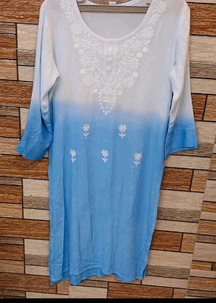 Ombre Chikankari Kurti