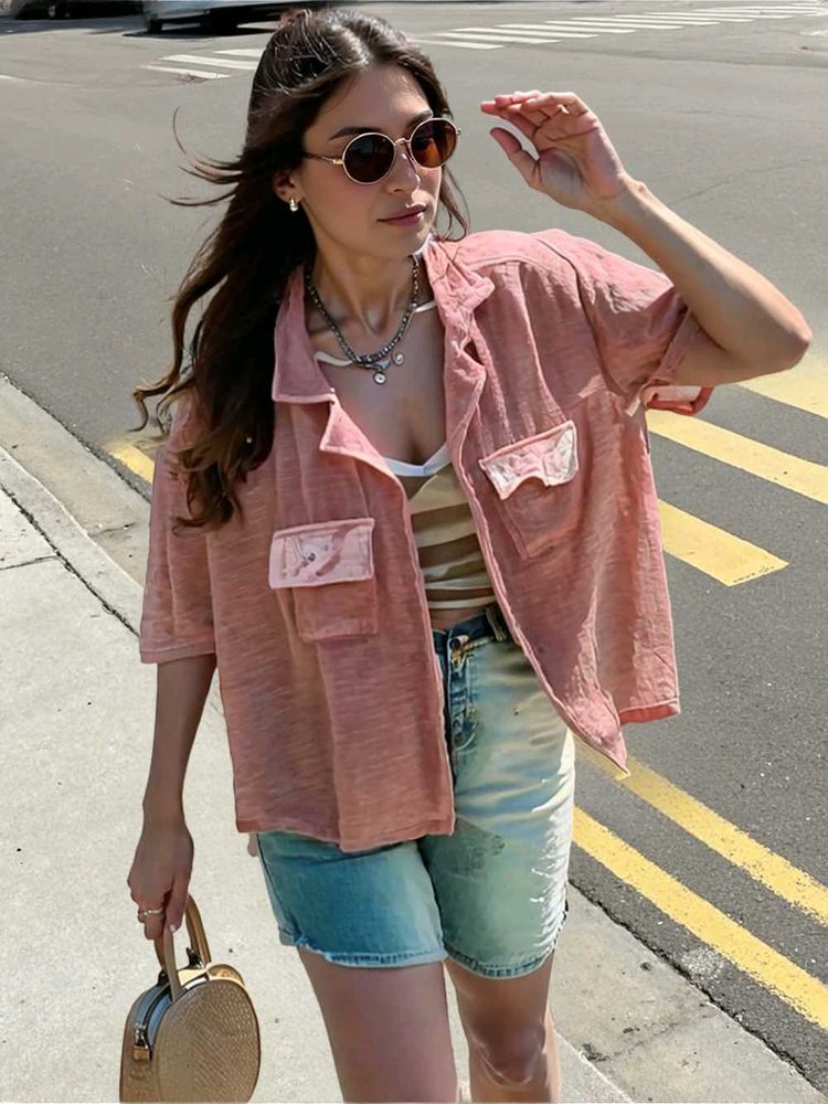 Zara Velvet Oversized Shirt
