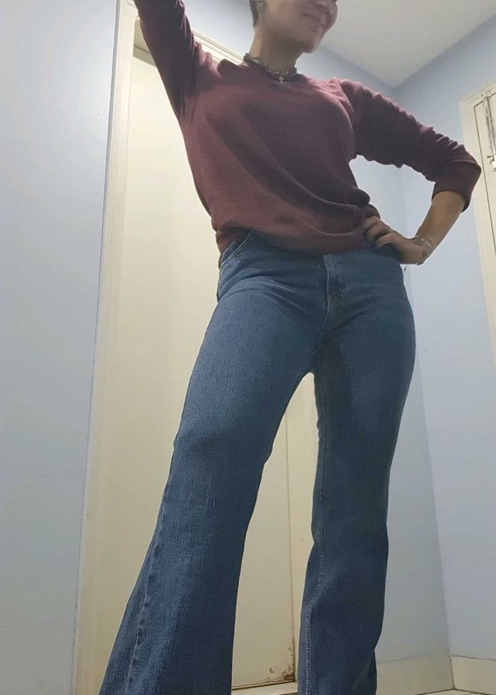 Flared Denim Jeans
