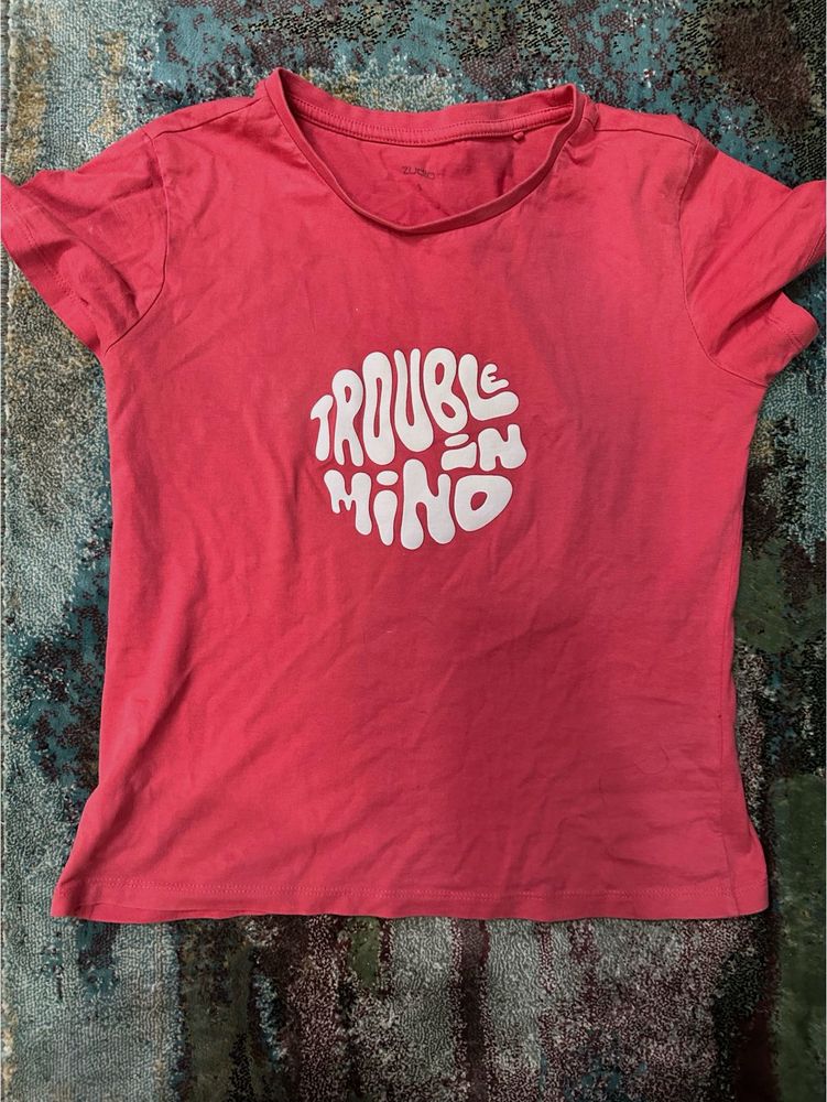 Red &#34;Trouble In Mind&#34; Graphic Tee