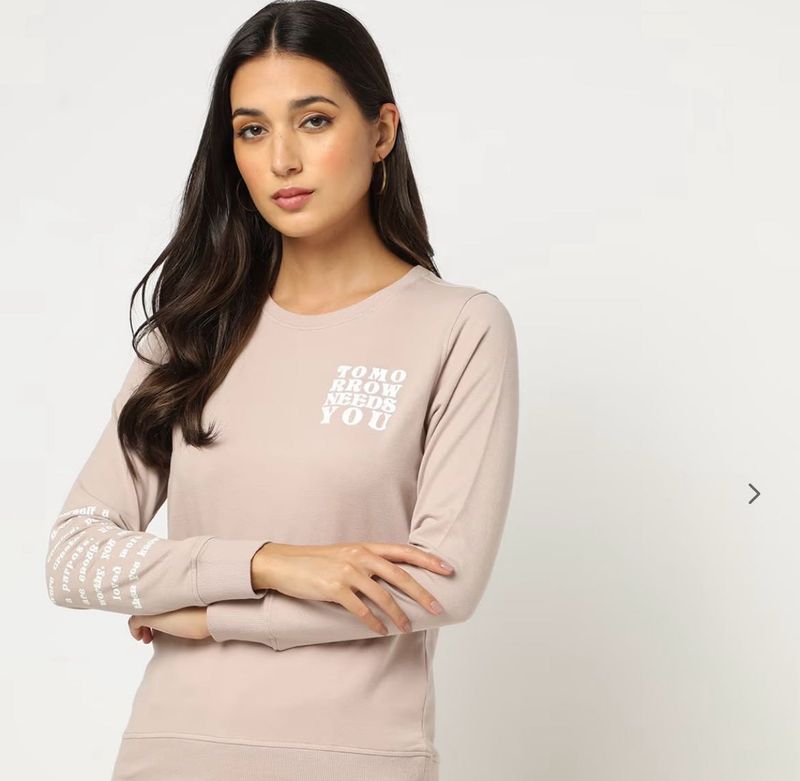 Beige &#39;Tomorrow Needs You&#39; Sweatshirt