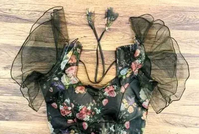 Black Organza Blouse