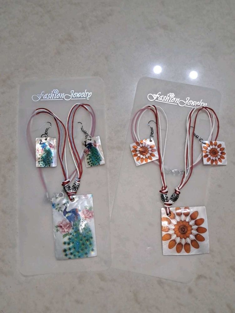 Necklace &amp; Earring Set Of Mother Pearls