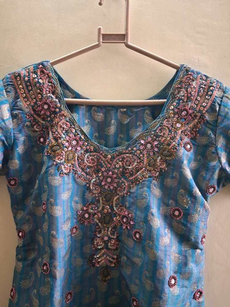 Sequins Patiala Suit Set