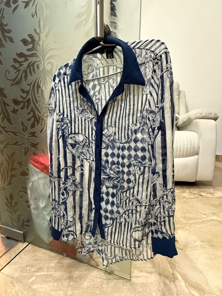 Striped Button-Down Shirt