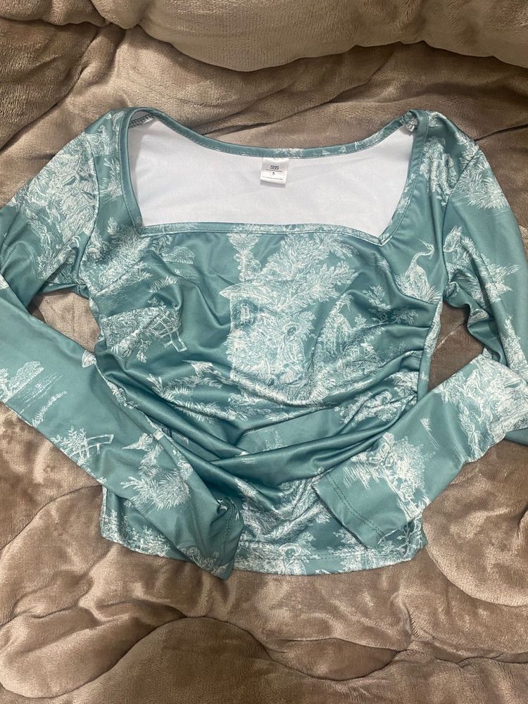 Sea green beautiful fit top