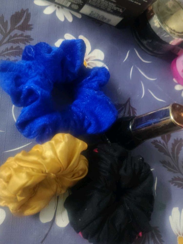 Colorful Scrunchie Set and nailpaint