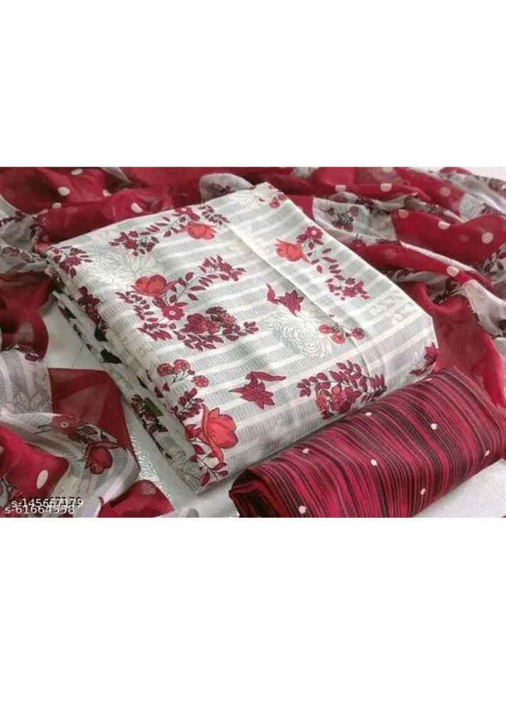 printet dress ded or white colour