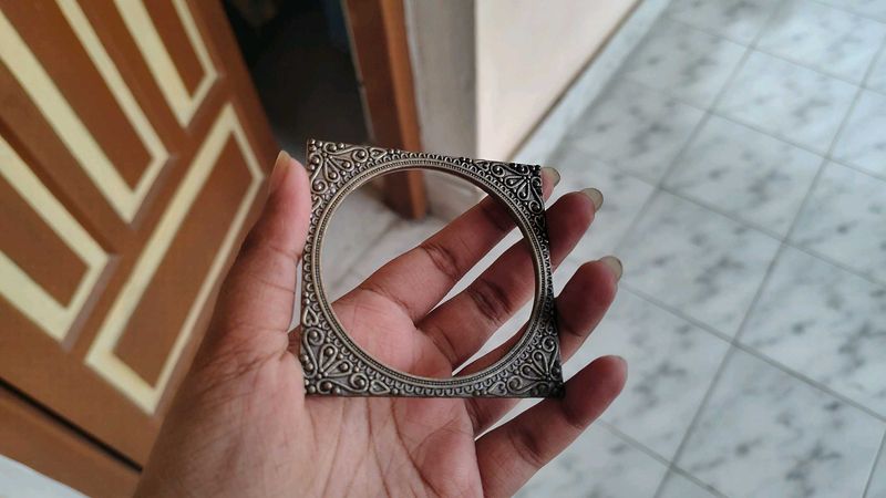 Silver Replica Rectangle Bangle