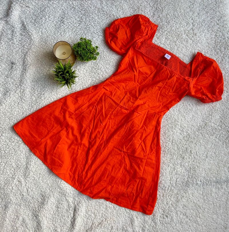 Chic coral Mini Dress