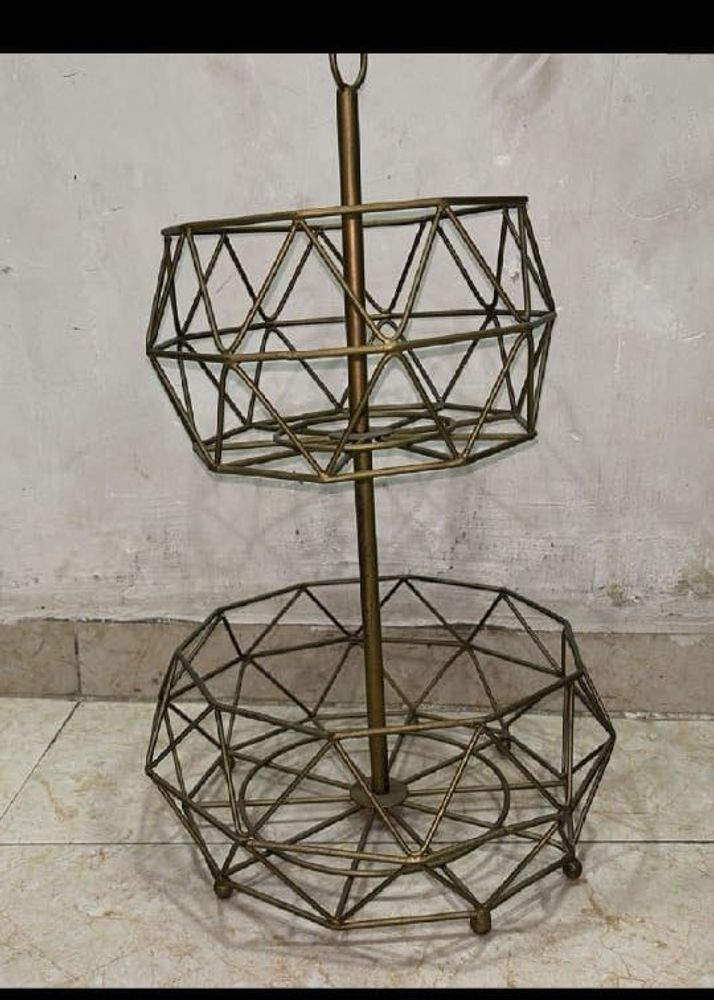 Two Tiered Basket Stand