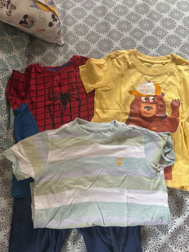 Boys 3 T-Shirt Bundle and one pant