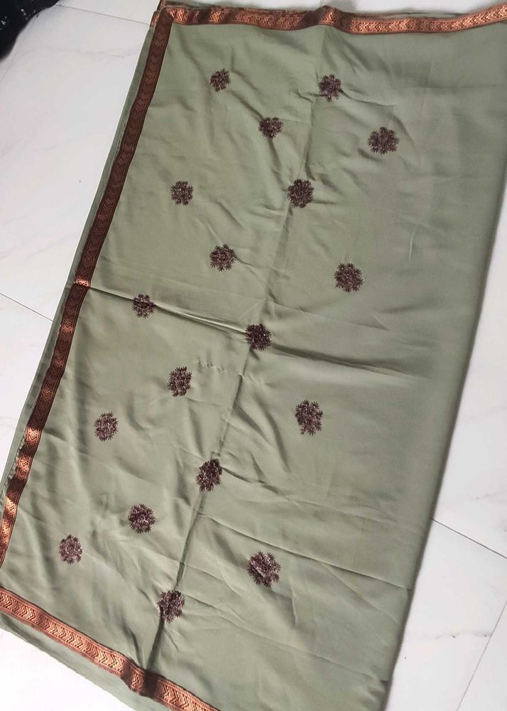 Olive Colour Sareee